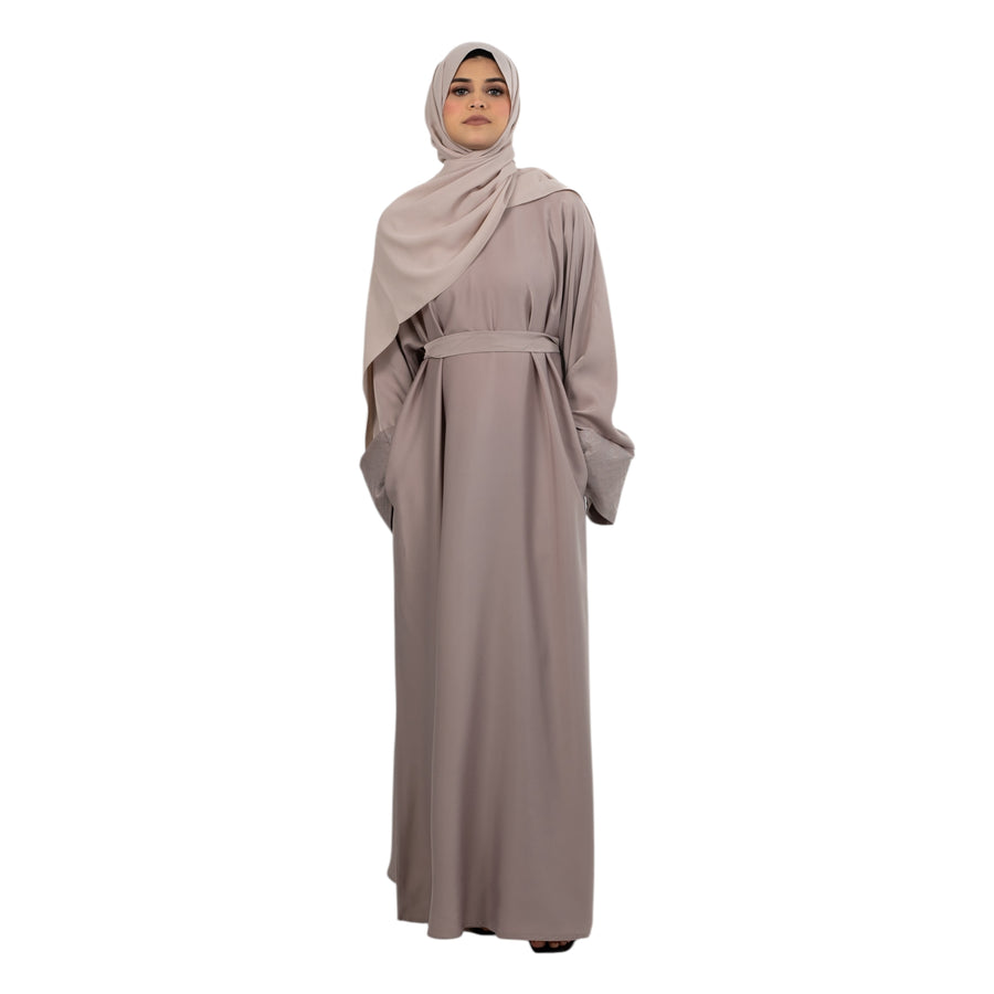 Champagne Cross Stitch Embroidered Abaya ASL-621-4