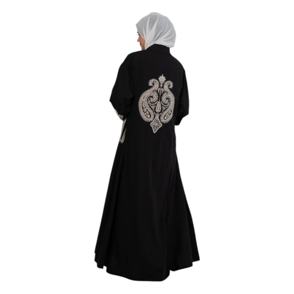 Black Luxury Embroidered Kimono ASAK-804