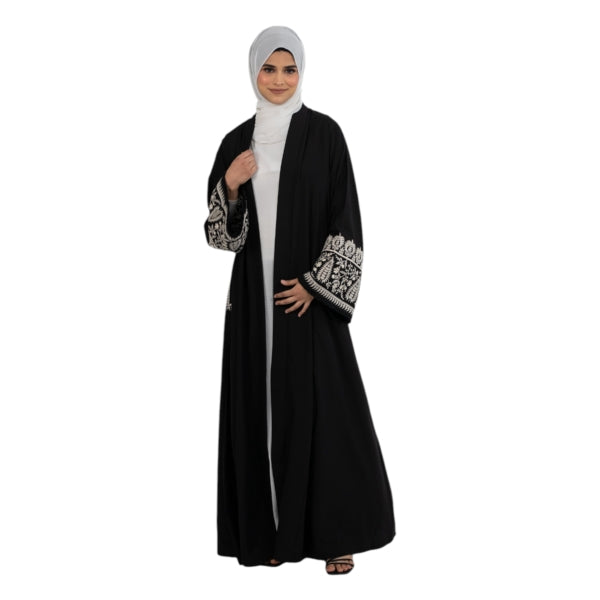 Black Luxury Embroidered Kimono ASAK-804