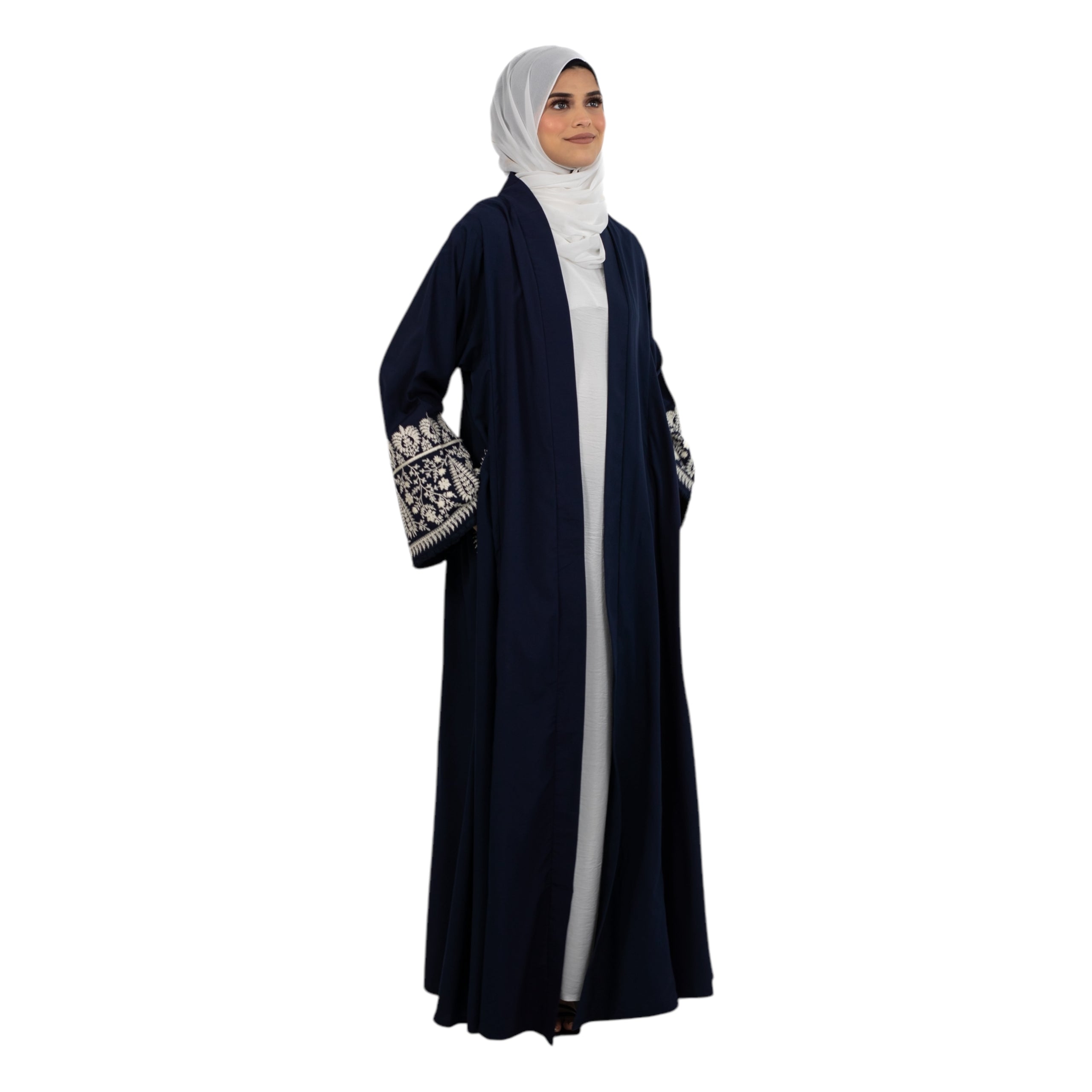 Navy Luxury Embroidered Kimono ASAK-804
