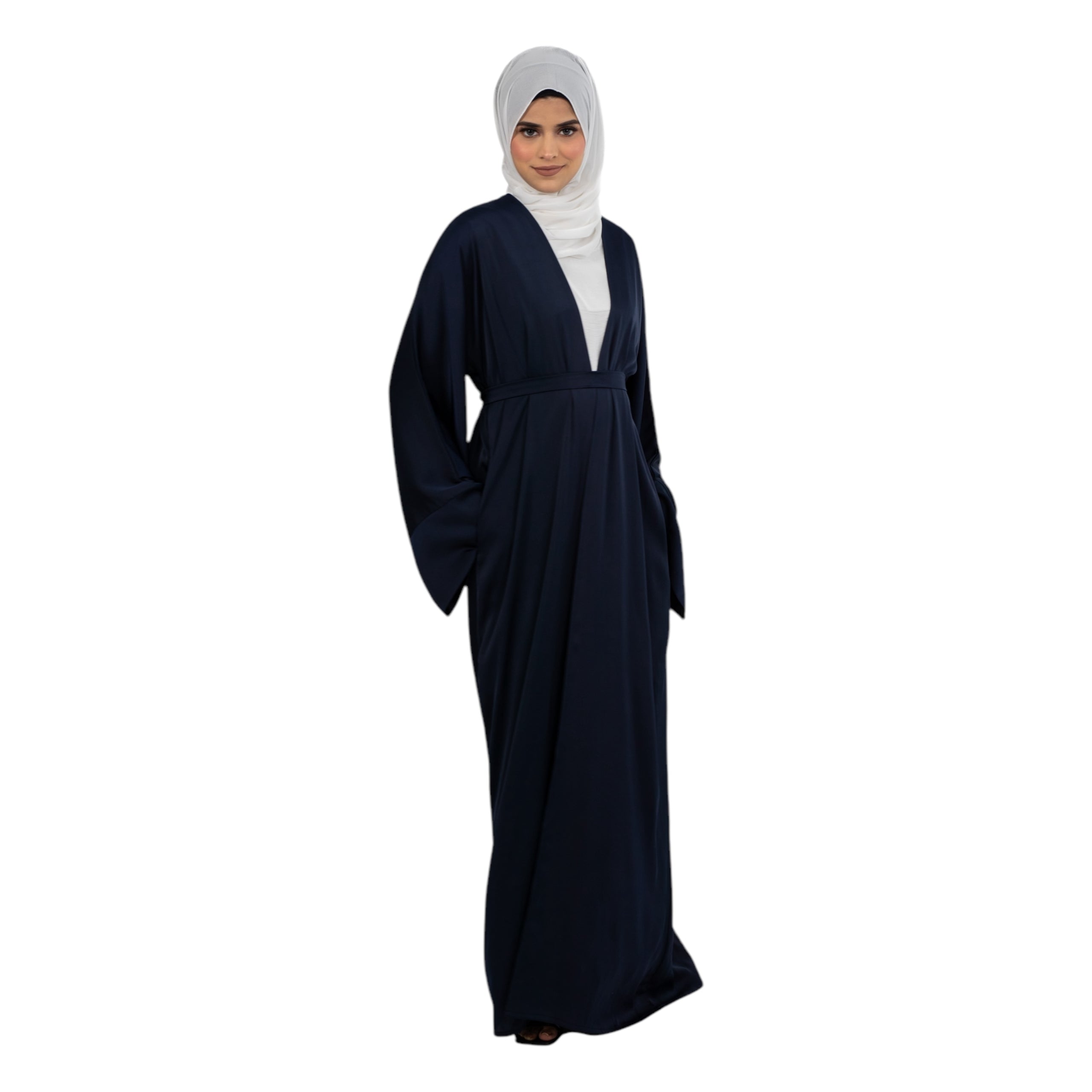 Navy Satin Kimono ASL-627