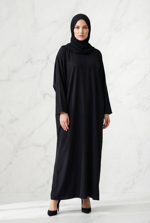 Simple Nida Abaya Black