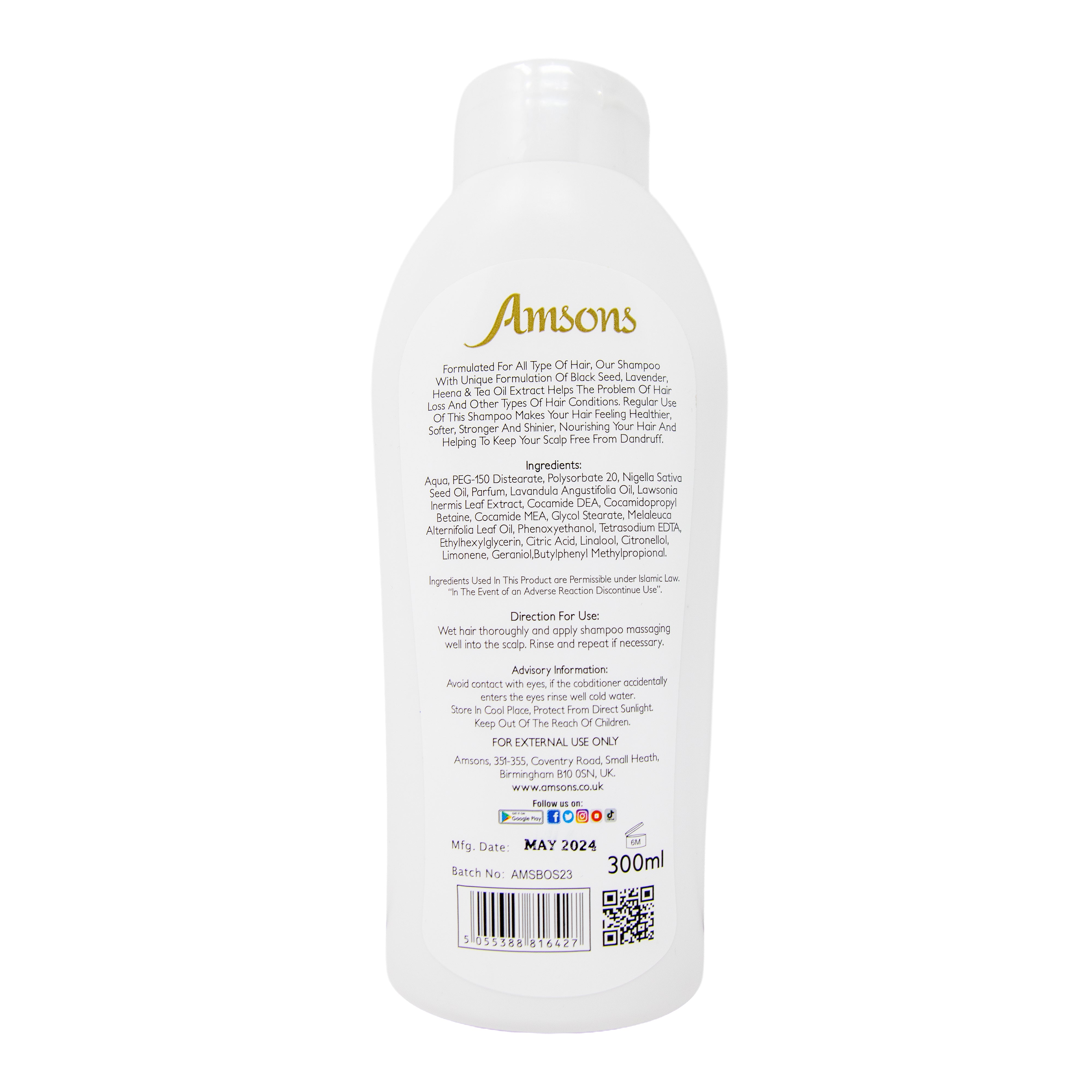 Black Seed Oil Shampoo 300ml