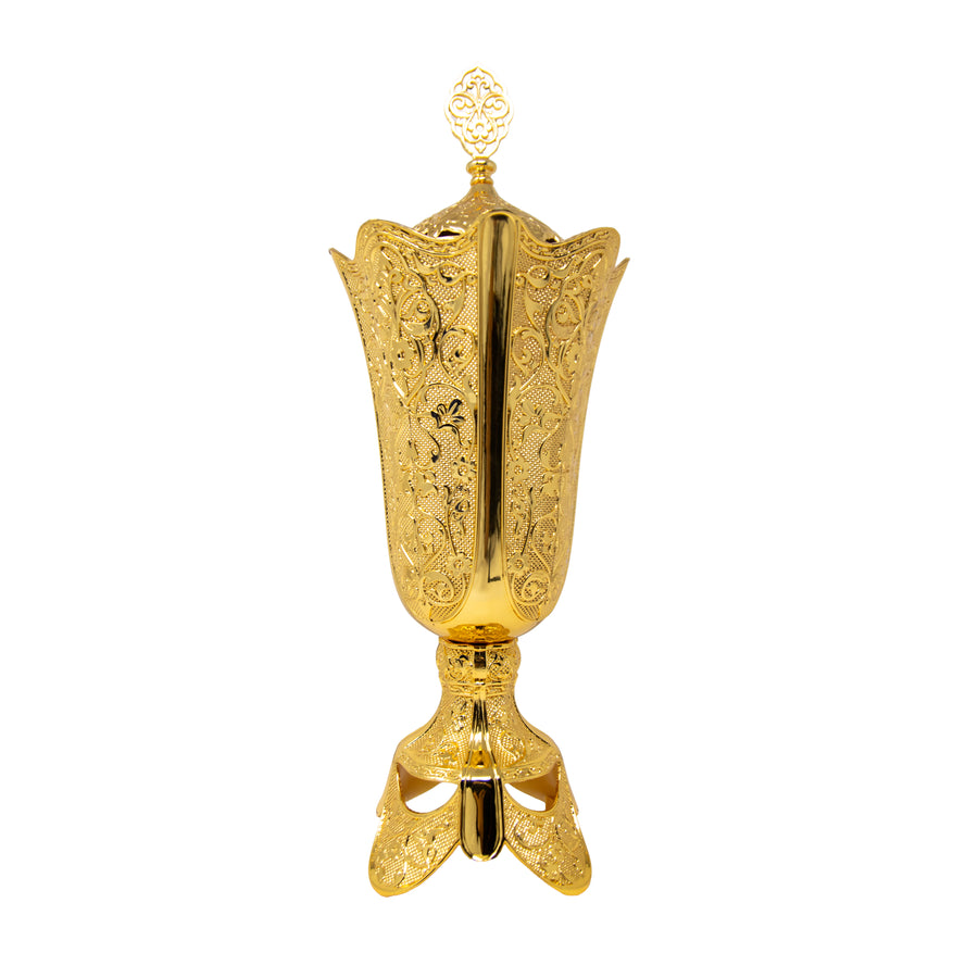 Gold Lidded Bakhoor Burner AM00865