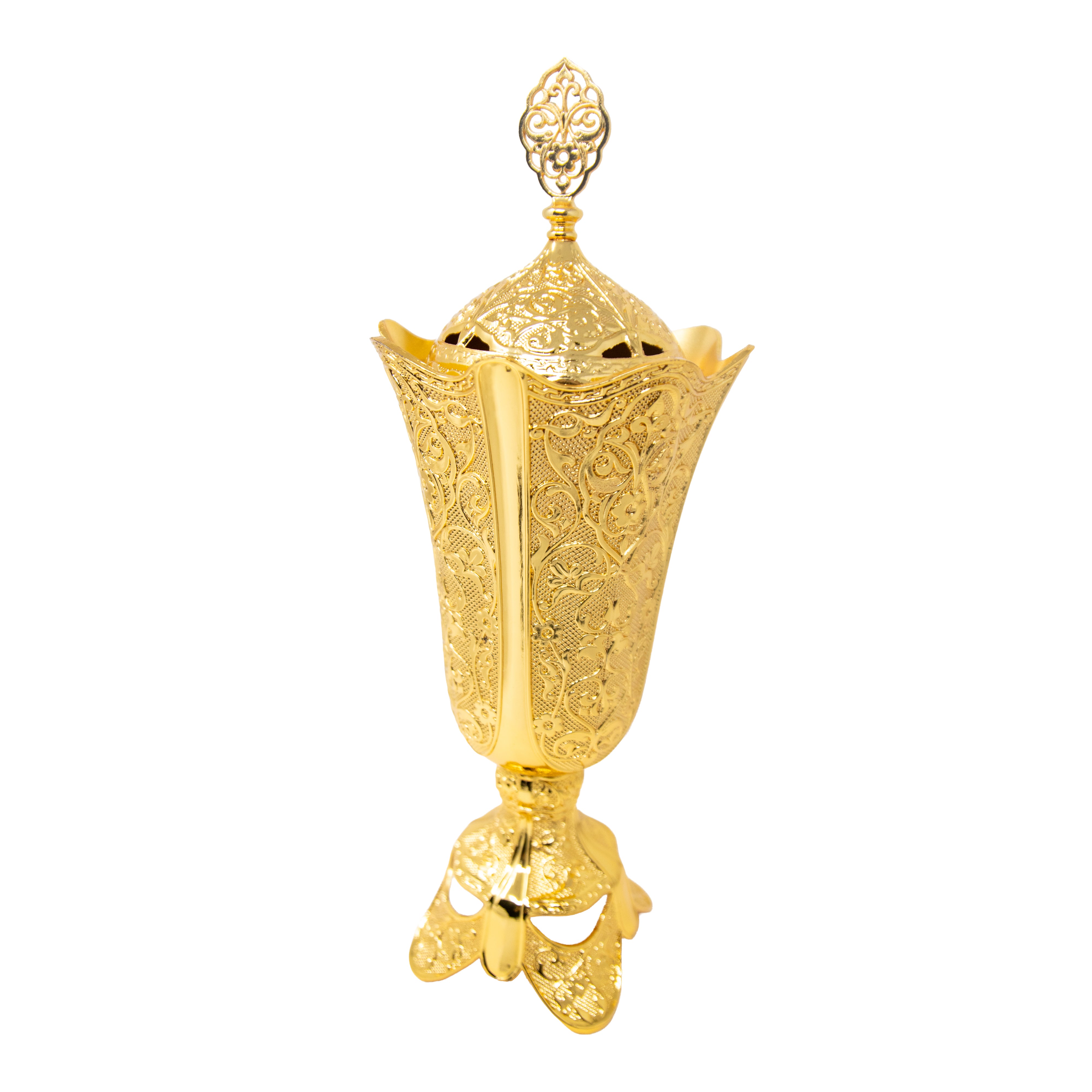 Gold Lidded Bakhoor Burner AM00865