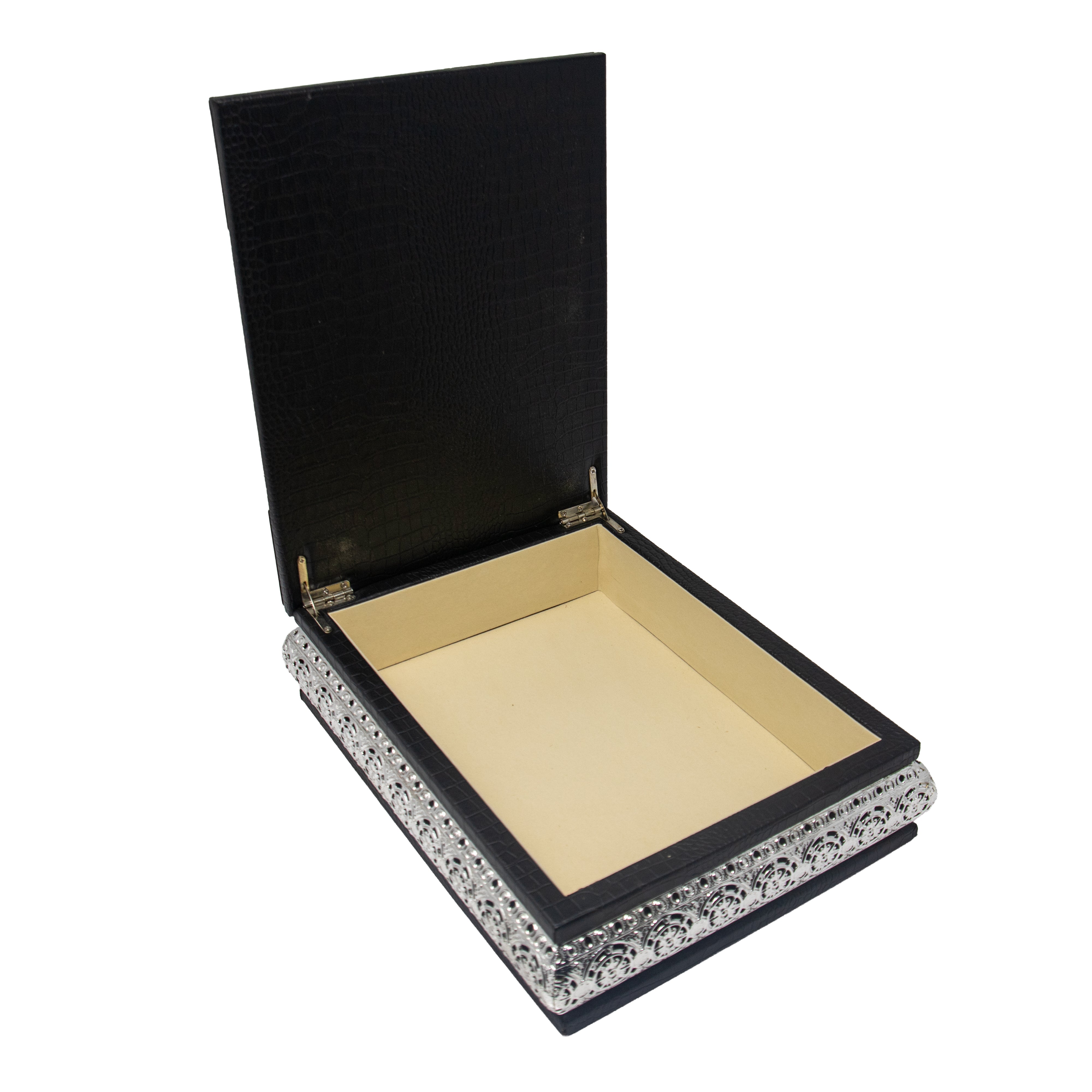 Empty Refind Quran Cover Black & Silver 0052