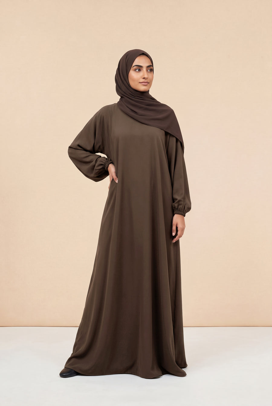 Basic Abaya Mocha 324 Col 44