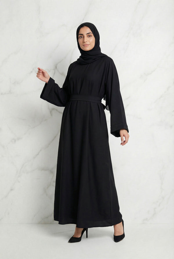 Linen Abaya Black 559 Col 01