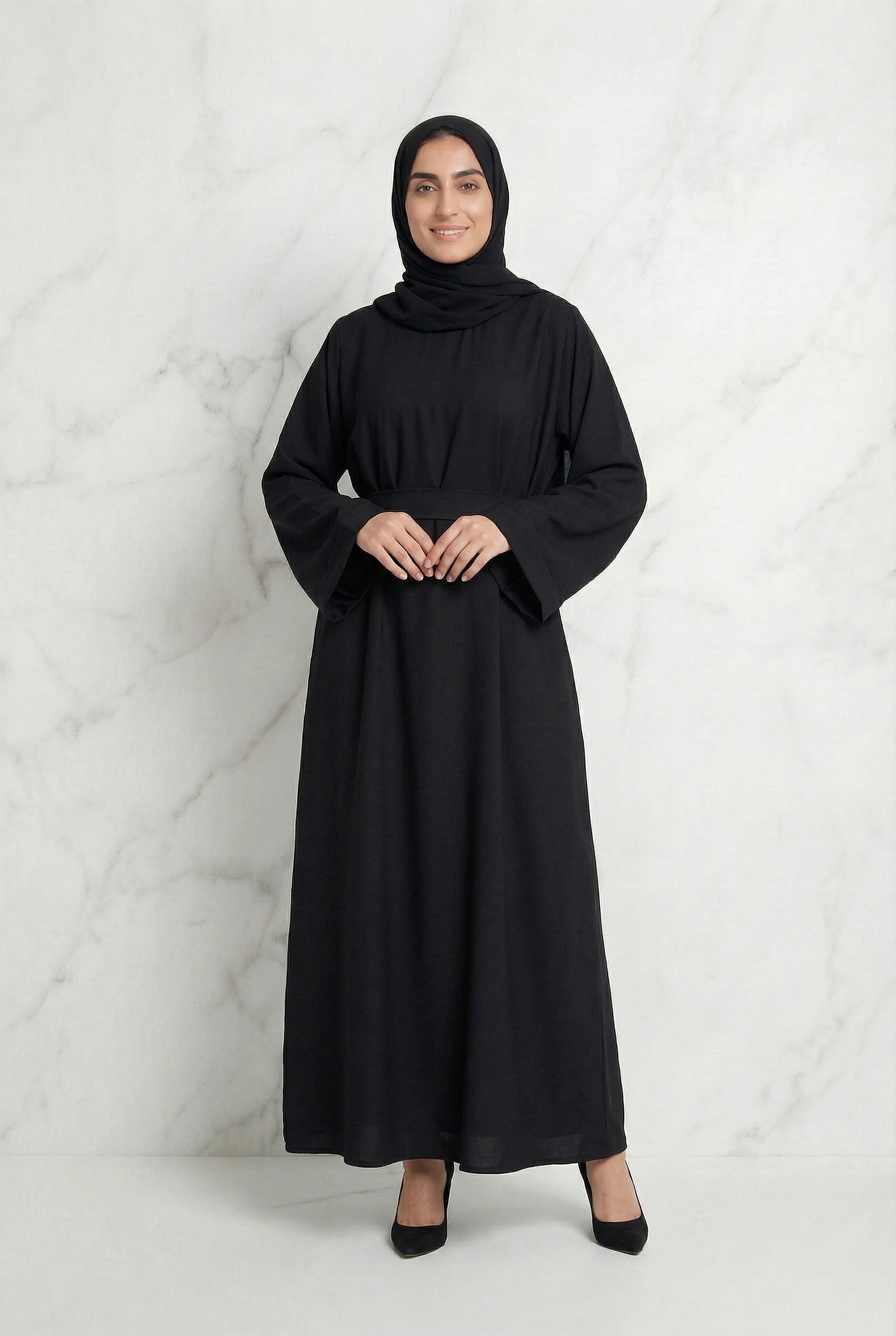 Linen Abaya Black 559 Col 01