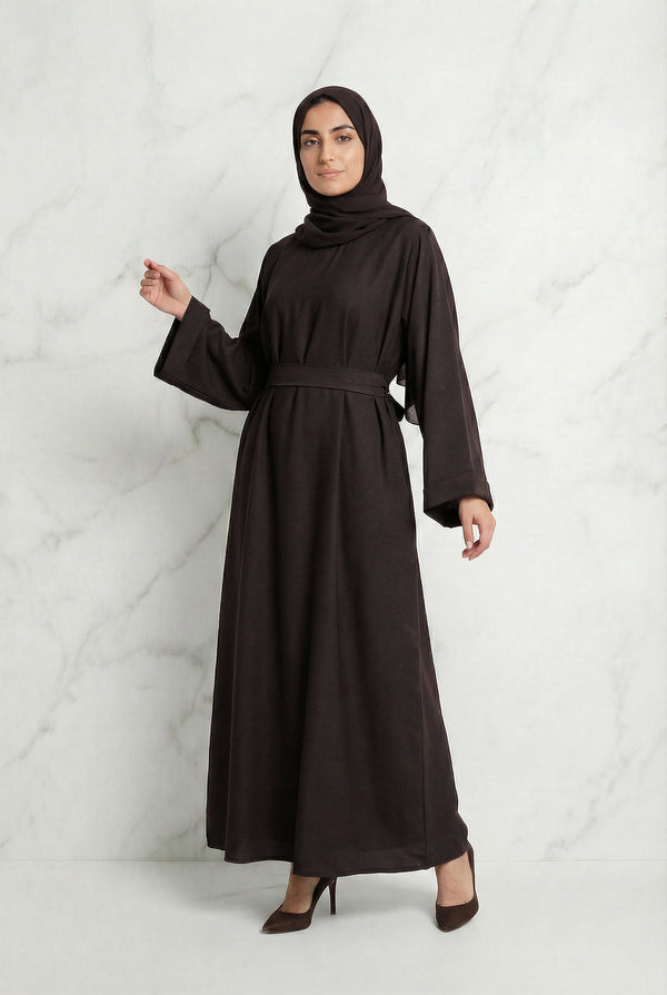 Linen Abaya Brown 559 Col 10