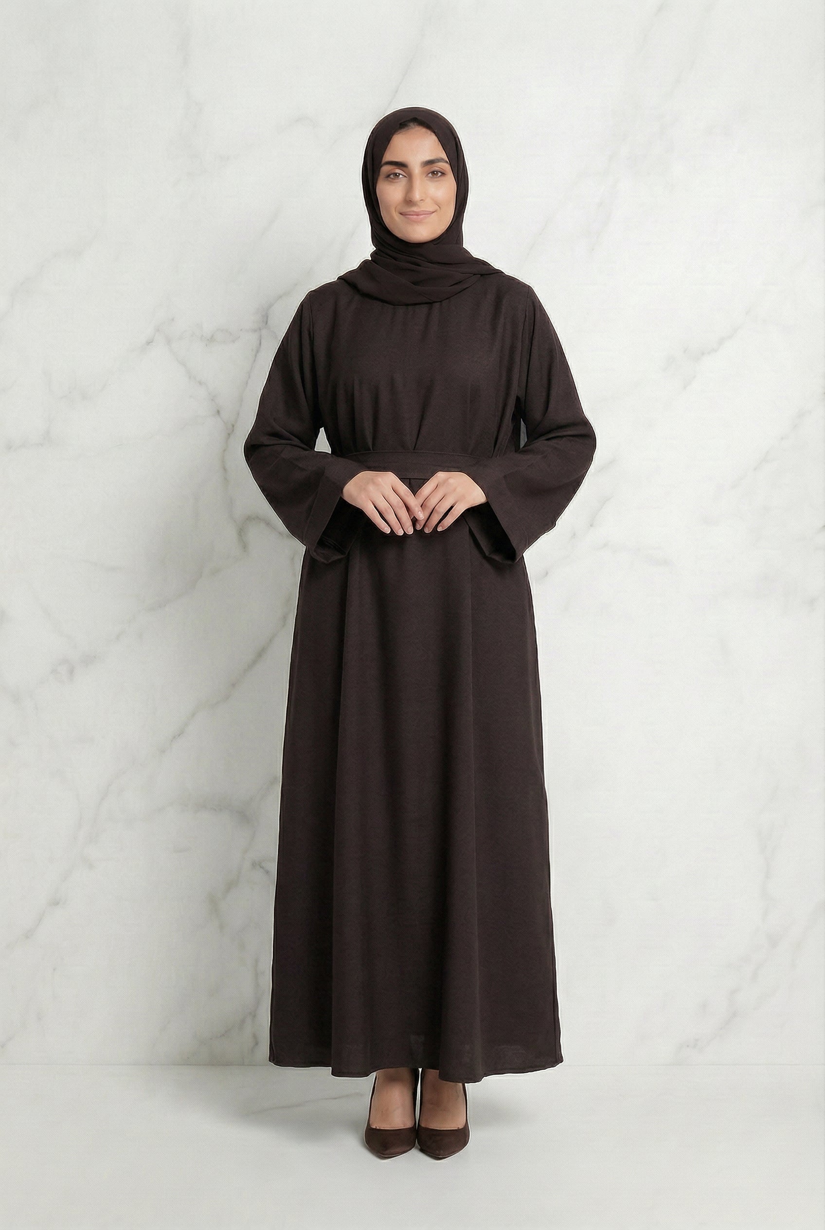 Linen Abaya Brown 559 Col 10