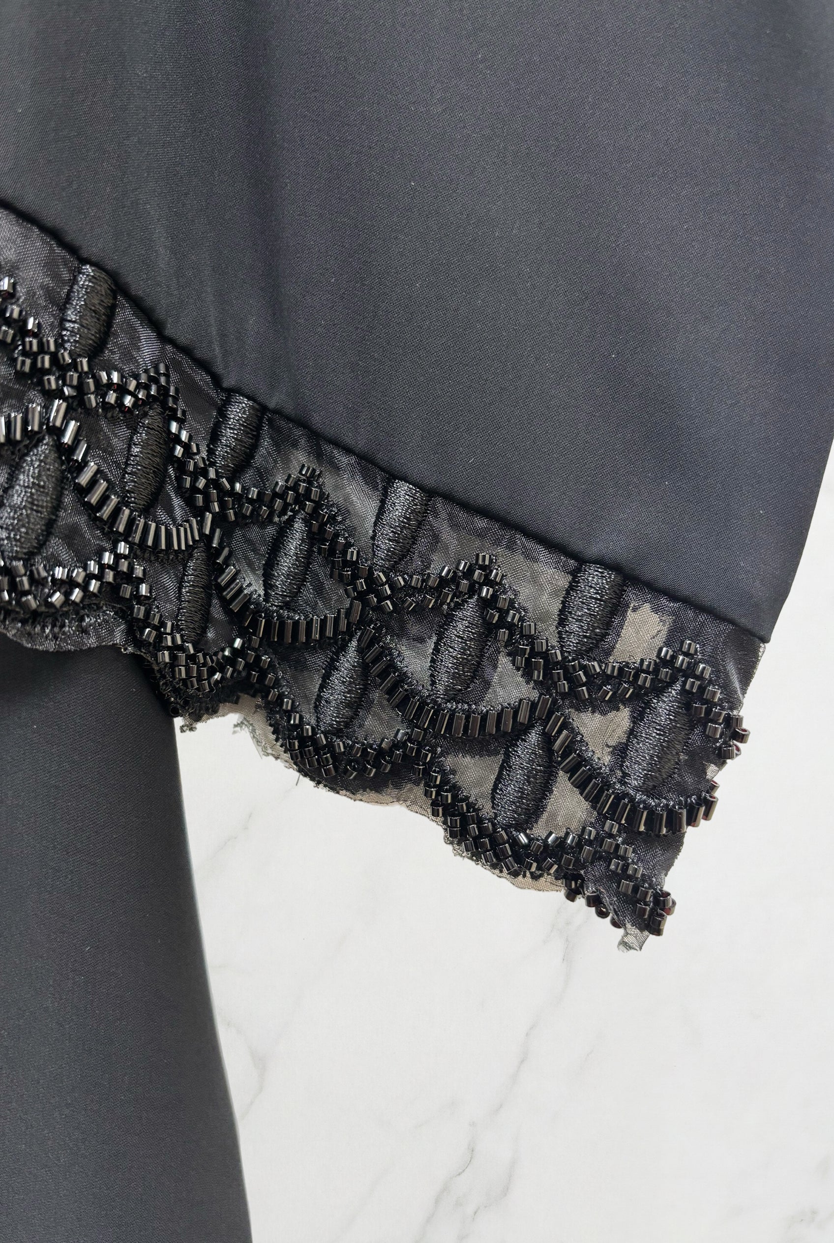 Embellished Sleeve Nida Abaya Black 569 Col 1