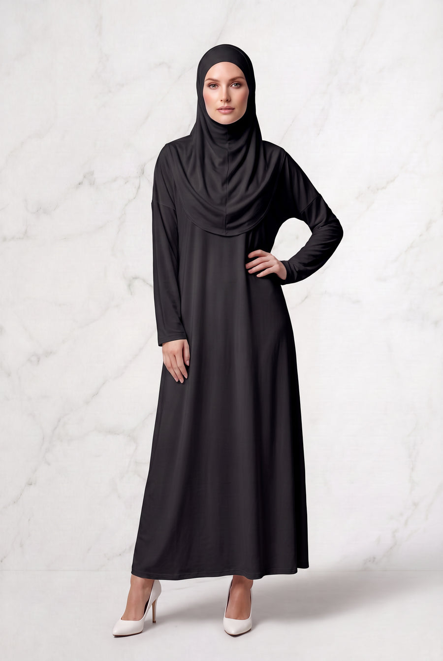 Huda Abaya with Hijab Black 520671