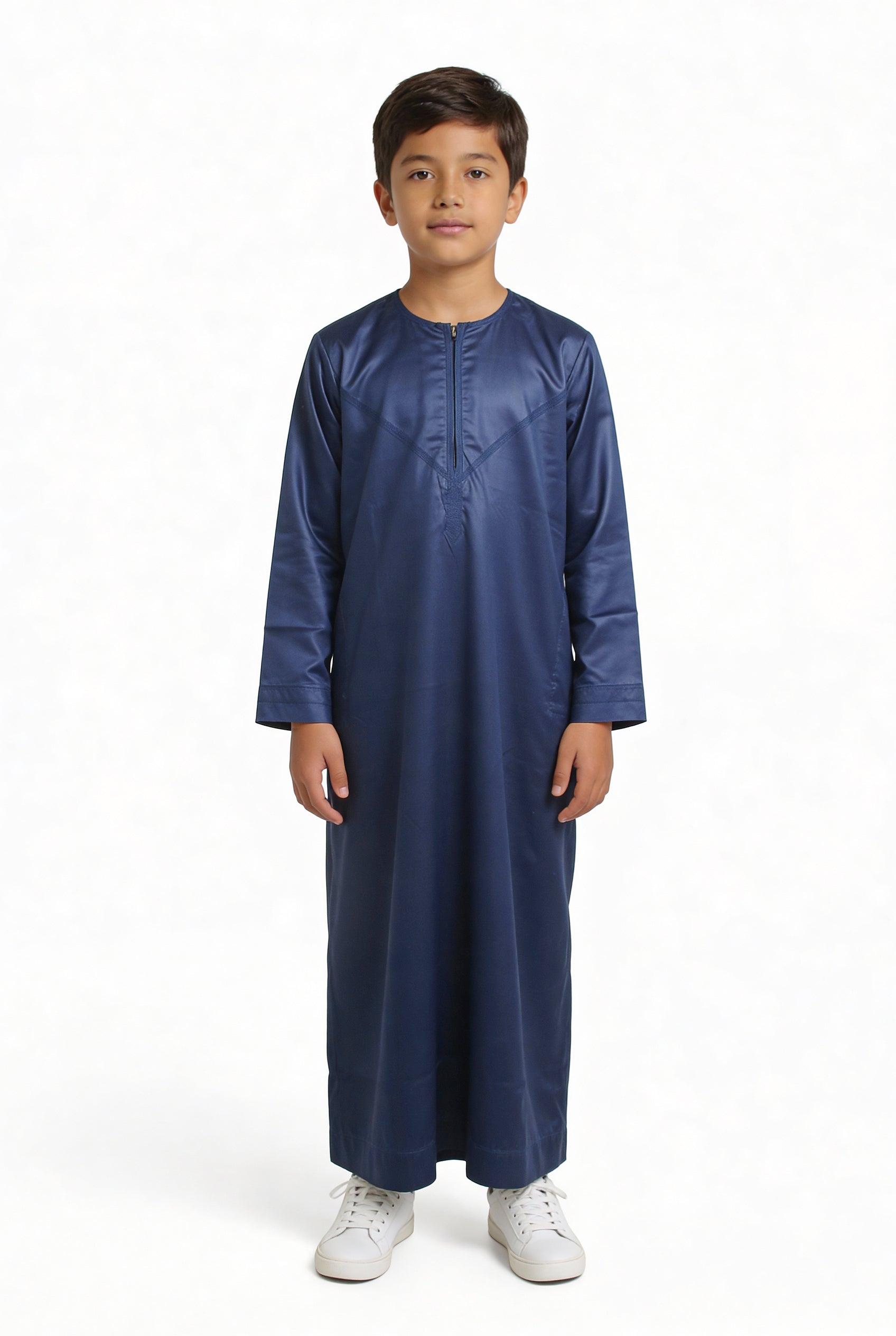 Boys Omani Satin Thobe Navy AMS 1501 Col 1