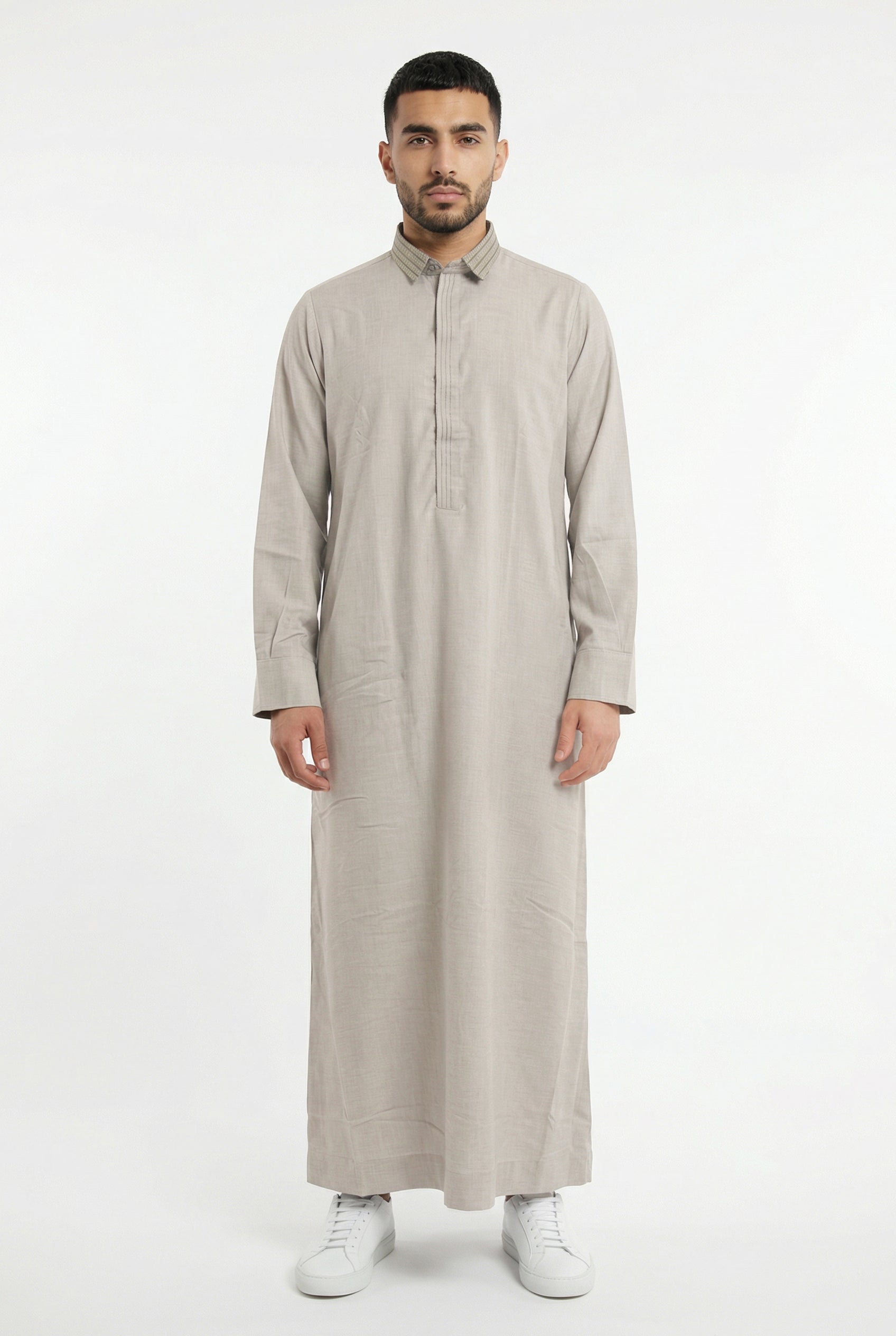 Collared Thobe Beige 1510 Col 14