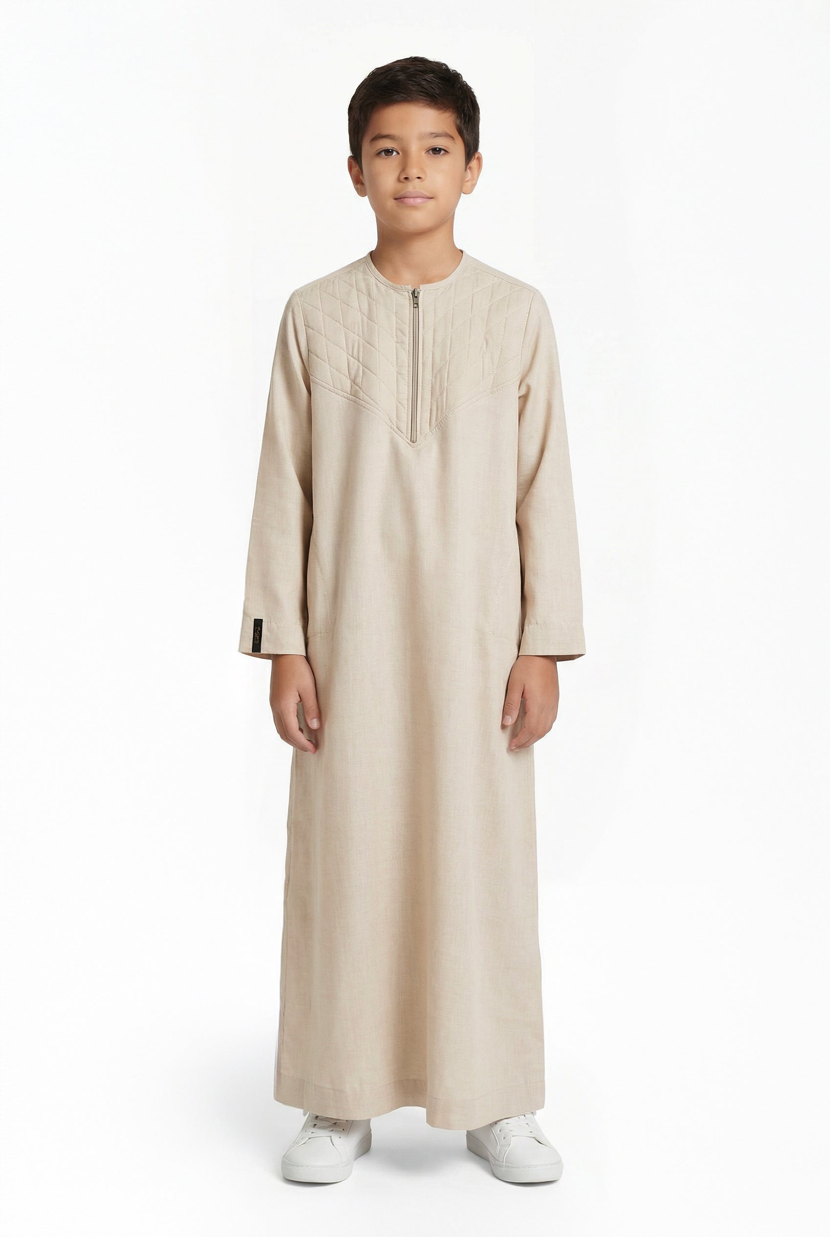 Boys Omani Padded Thobe Cream 1511 Col 15