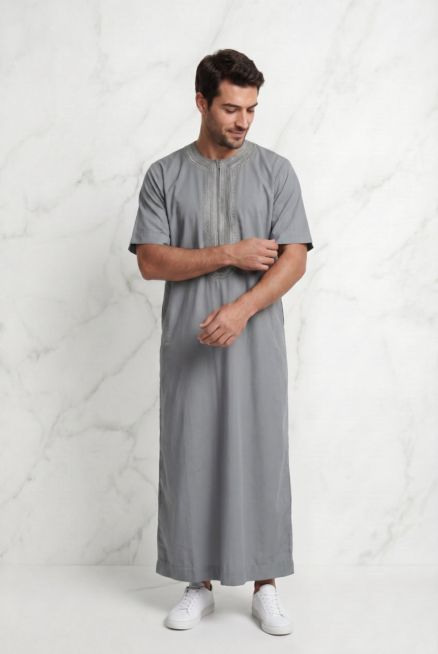Morrocan Half Sleeve Blue Thobe 1512-12