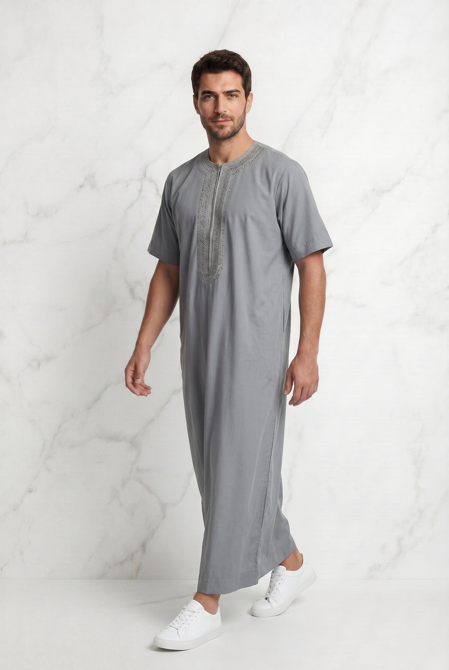 Morrocan Half Sleeve Blue Thobe 1512-12