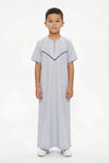 Boys Omani Half Sleeved Thobe Stone 1516 Col 16