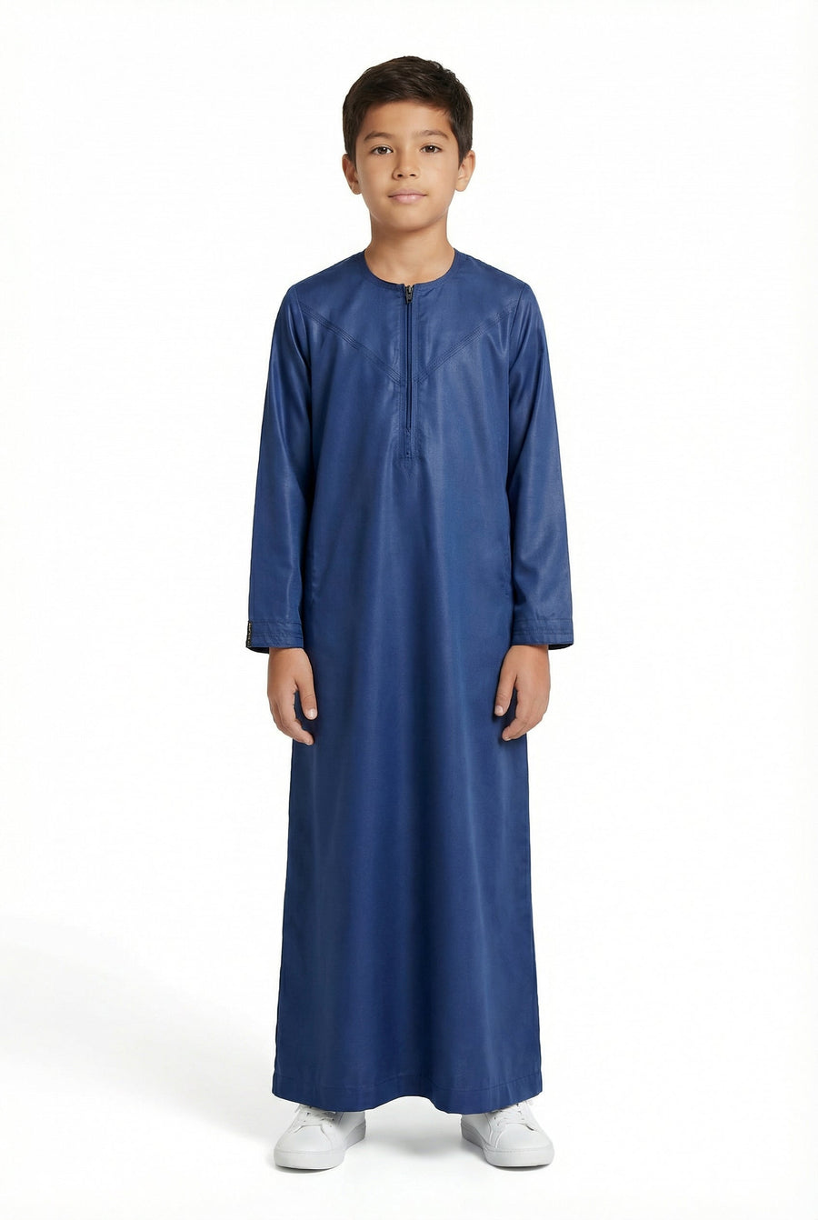 Boys Omani Satin Thobe Royal Blue AMSM 1517 Col 1