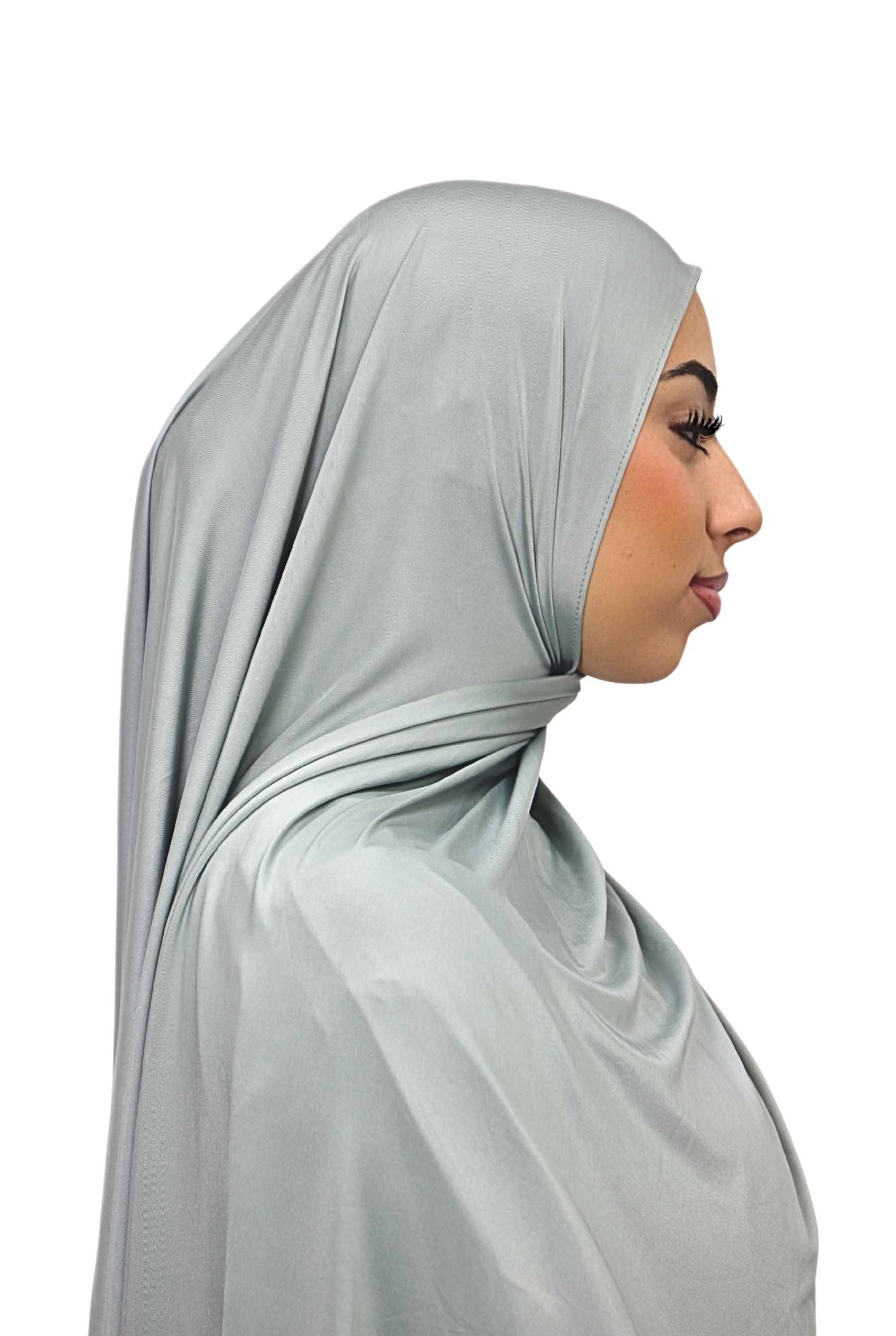 Liquid Jersey Hijab Sage Green Col 18