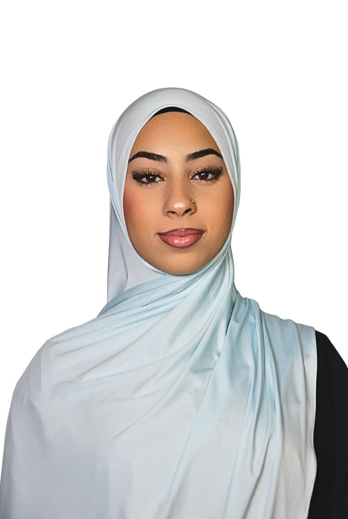 Liquid Jersey Hijab Powder Blue Col 10