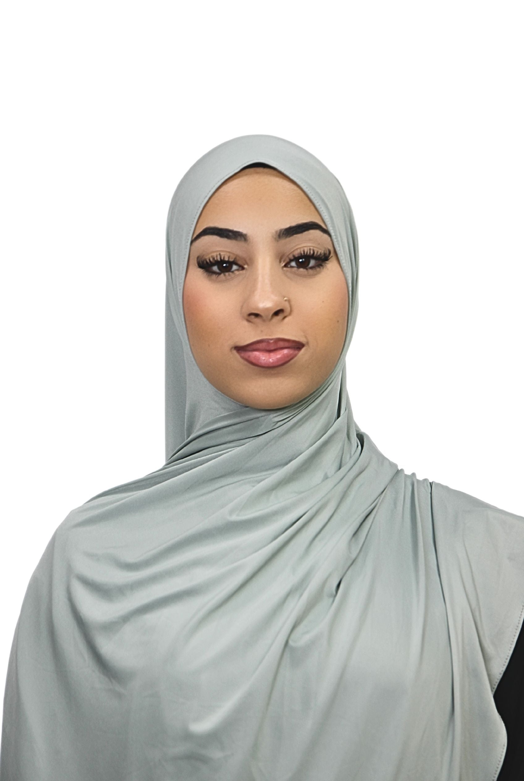 Liquid Jersey Hijab Sage Green Col 18