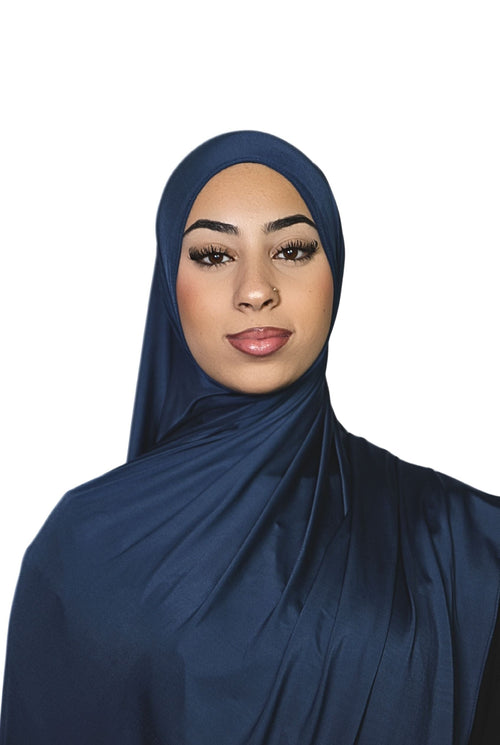 Liquid Jersey Hijab Navy Col 37