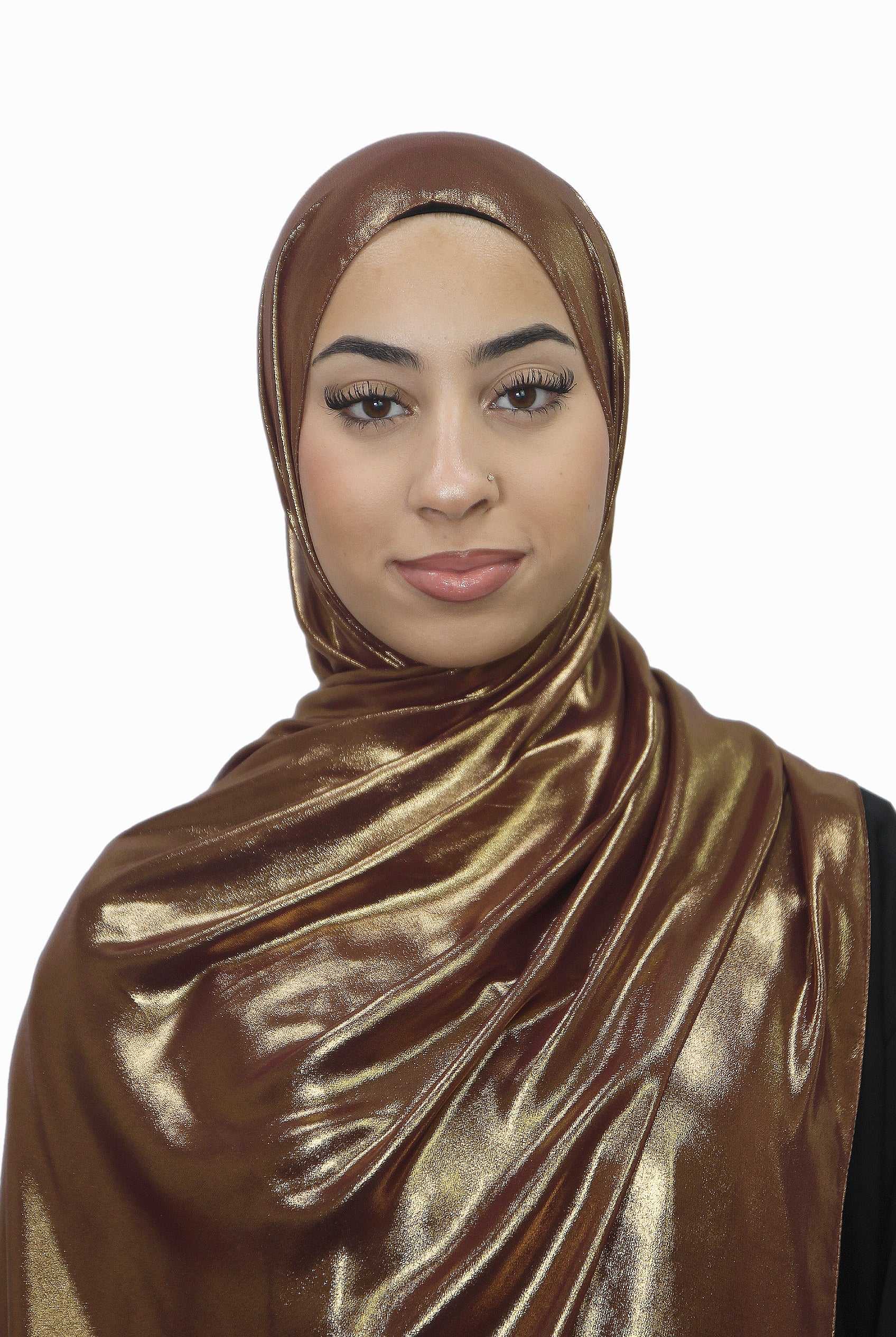 Gold Korean Shimmer Hijab Bronze Col 10
