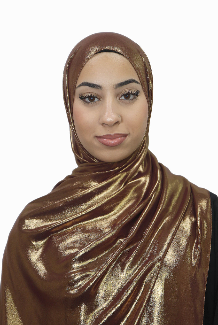 Gold Korean Shimmer Hijab Bronze Col 10