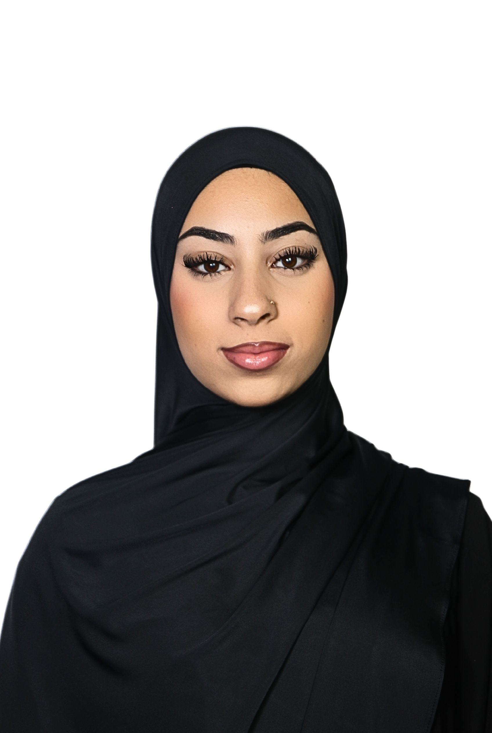 Liquid Jersey Hijab Black Col 1