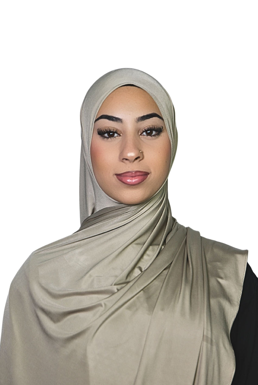 Liquid Jersey Hijab Olive Col 21