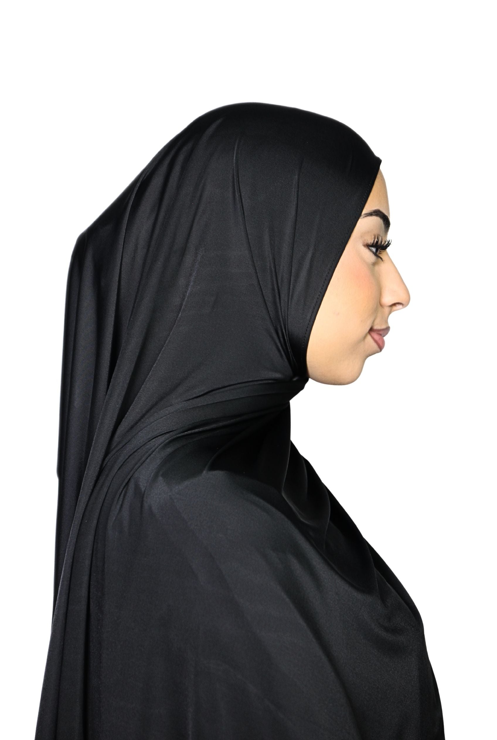Liquid Jersey Hijab Black Col 1
