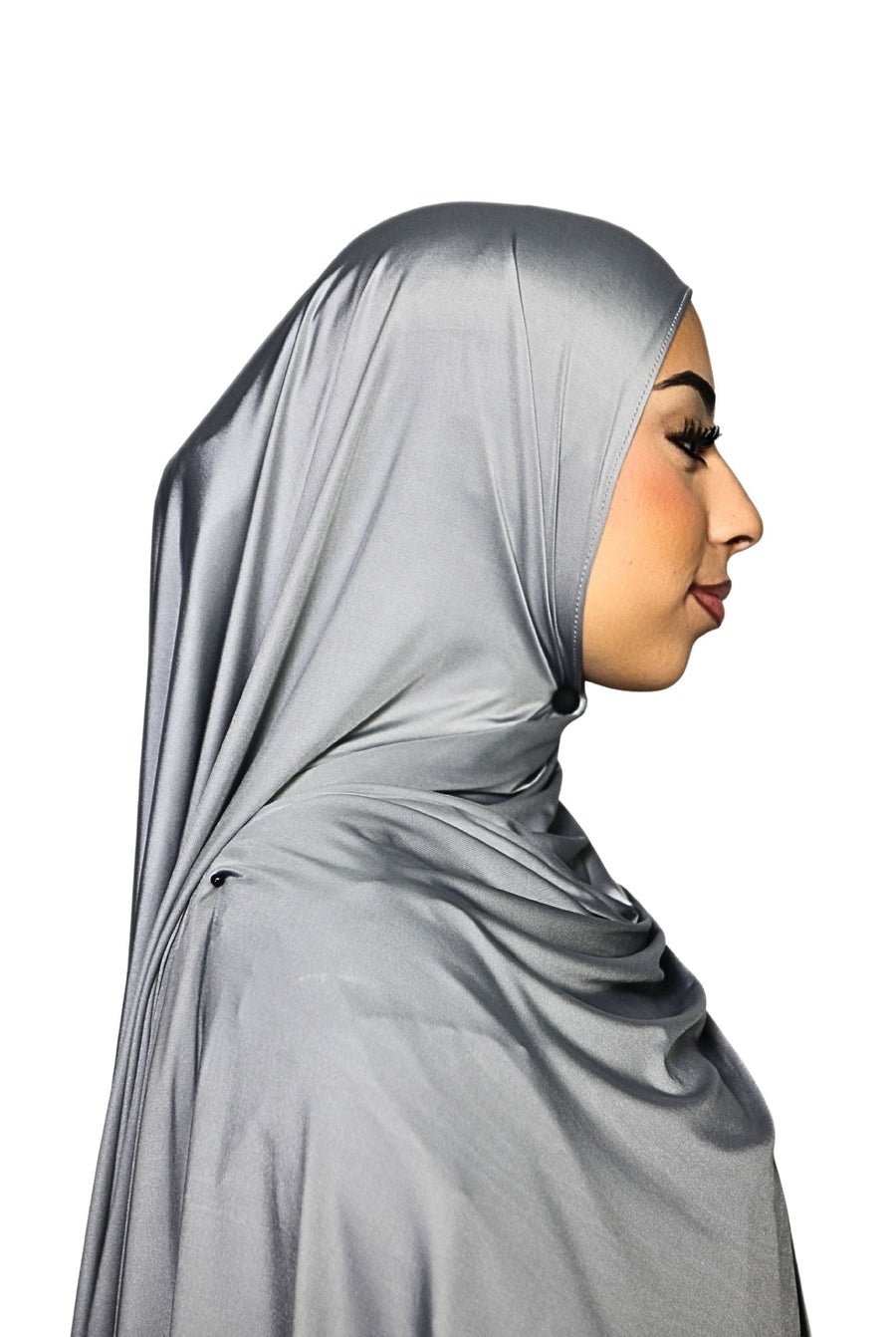 Liquid Jersey Hijab Grey Col  26
