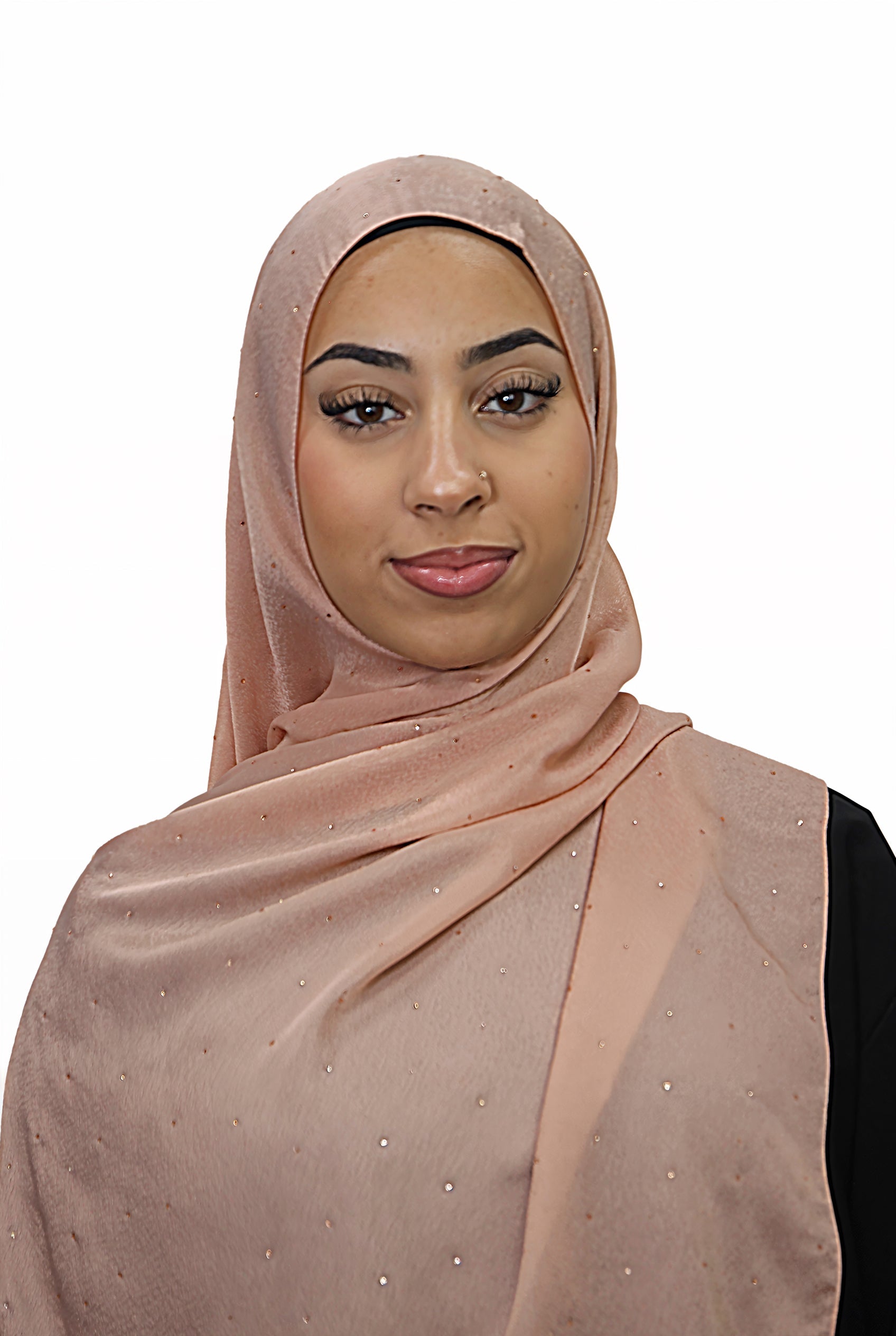 Satin Mukesh Hijab Pink Col 4