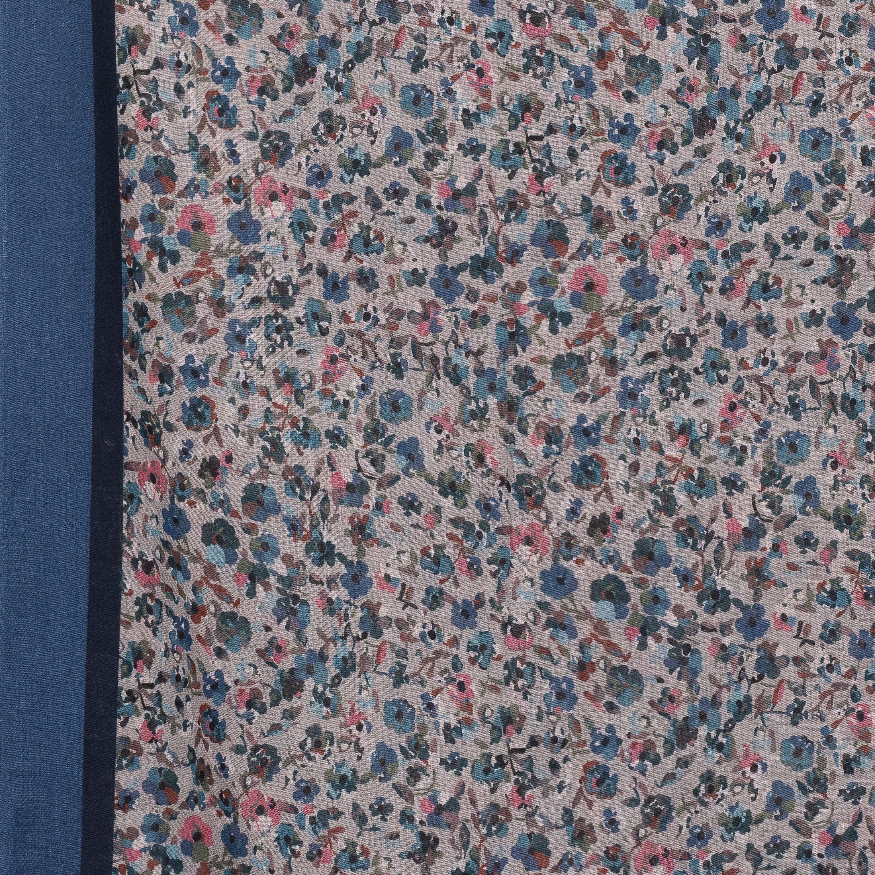 Exclusive Cotton Print Hijab Floral Multi Blue Col 18