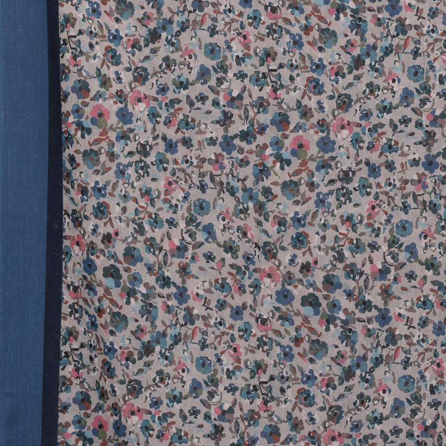 Exclusive Cotton Print Hijab Floral Multi Blue Col 18