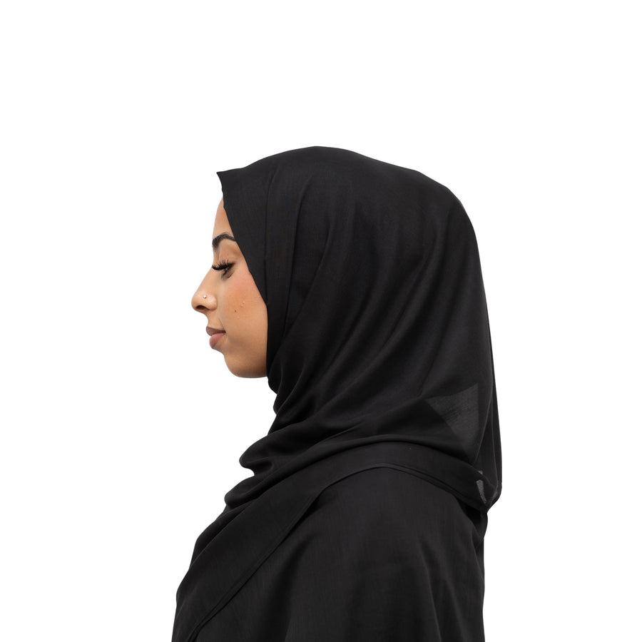 Exclusive Cotton Hijab Black Col 70