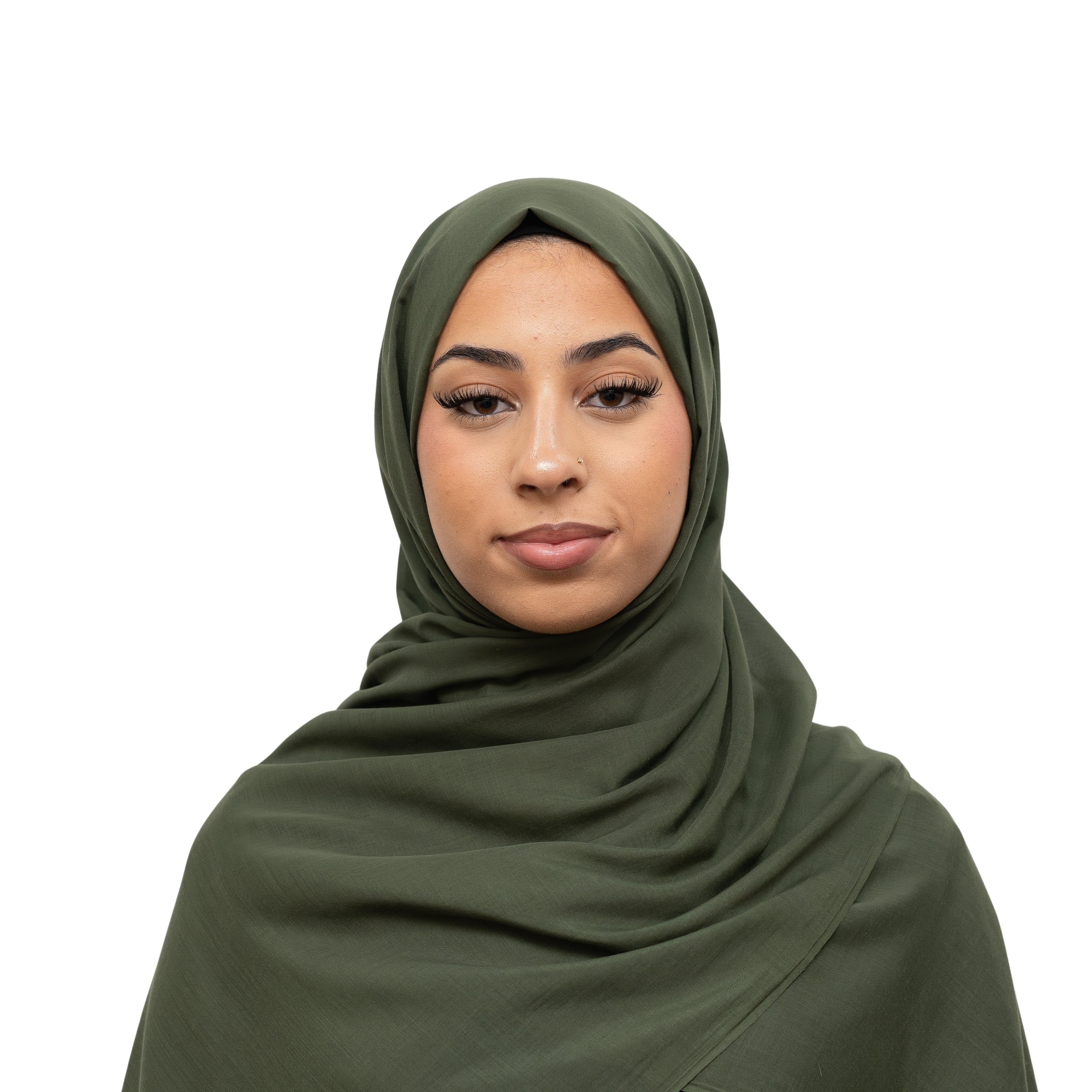 Exclusive Cotton Hijab Olive Green Col 73