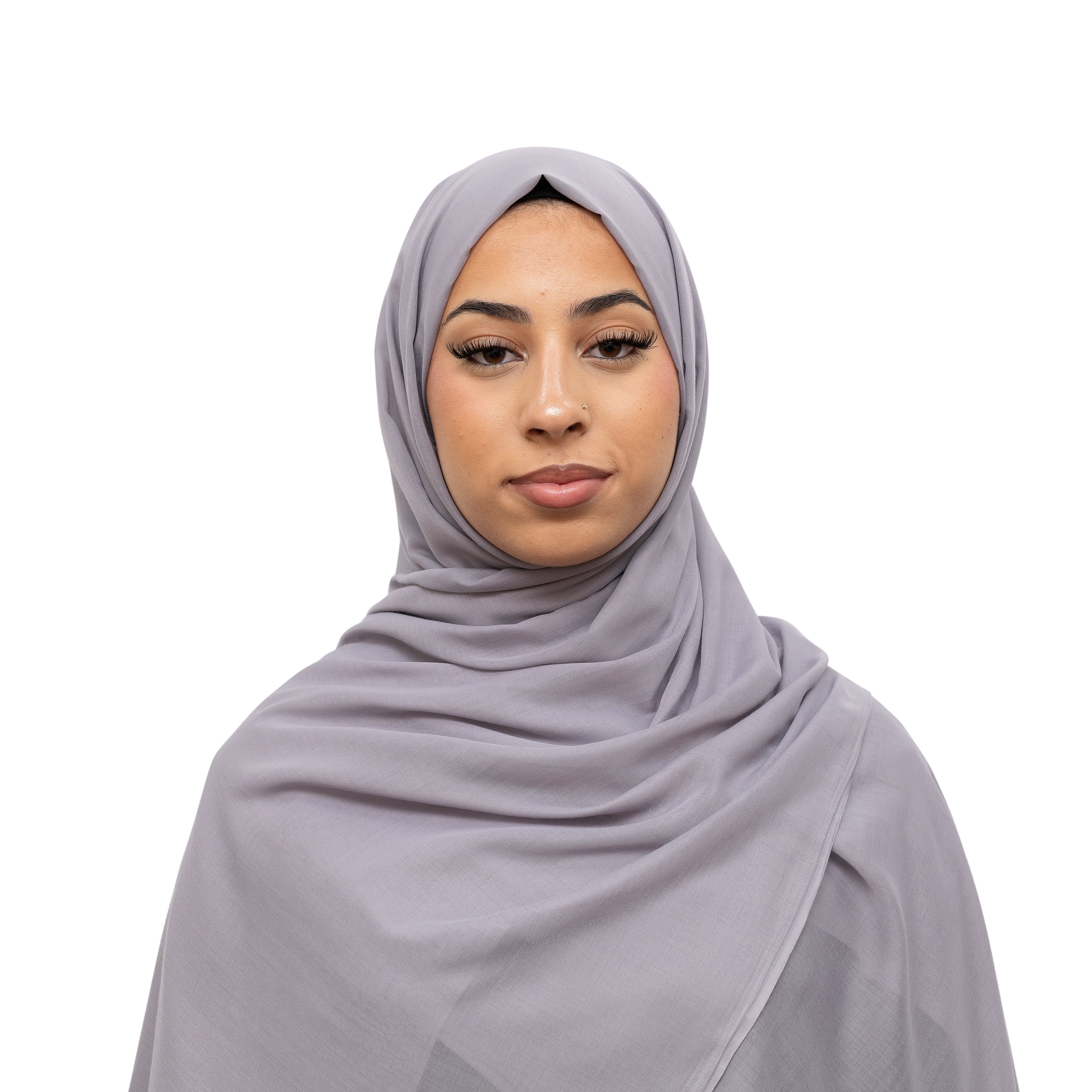 Exclusive Cotton Hijab Light Grey Col 52