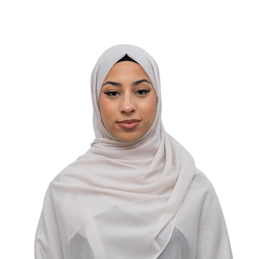 Exclusive Cotton Hijab Ivory Col 102
