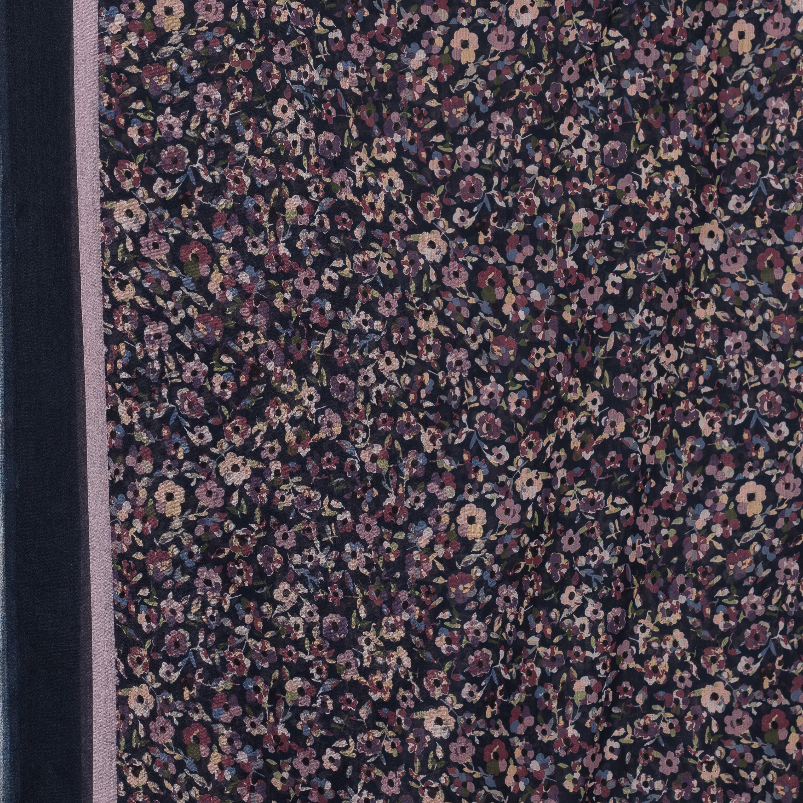 Exclusive Cotton Print Hijab Floral Lilac Blue Col 9