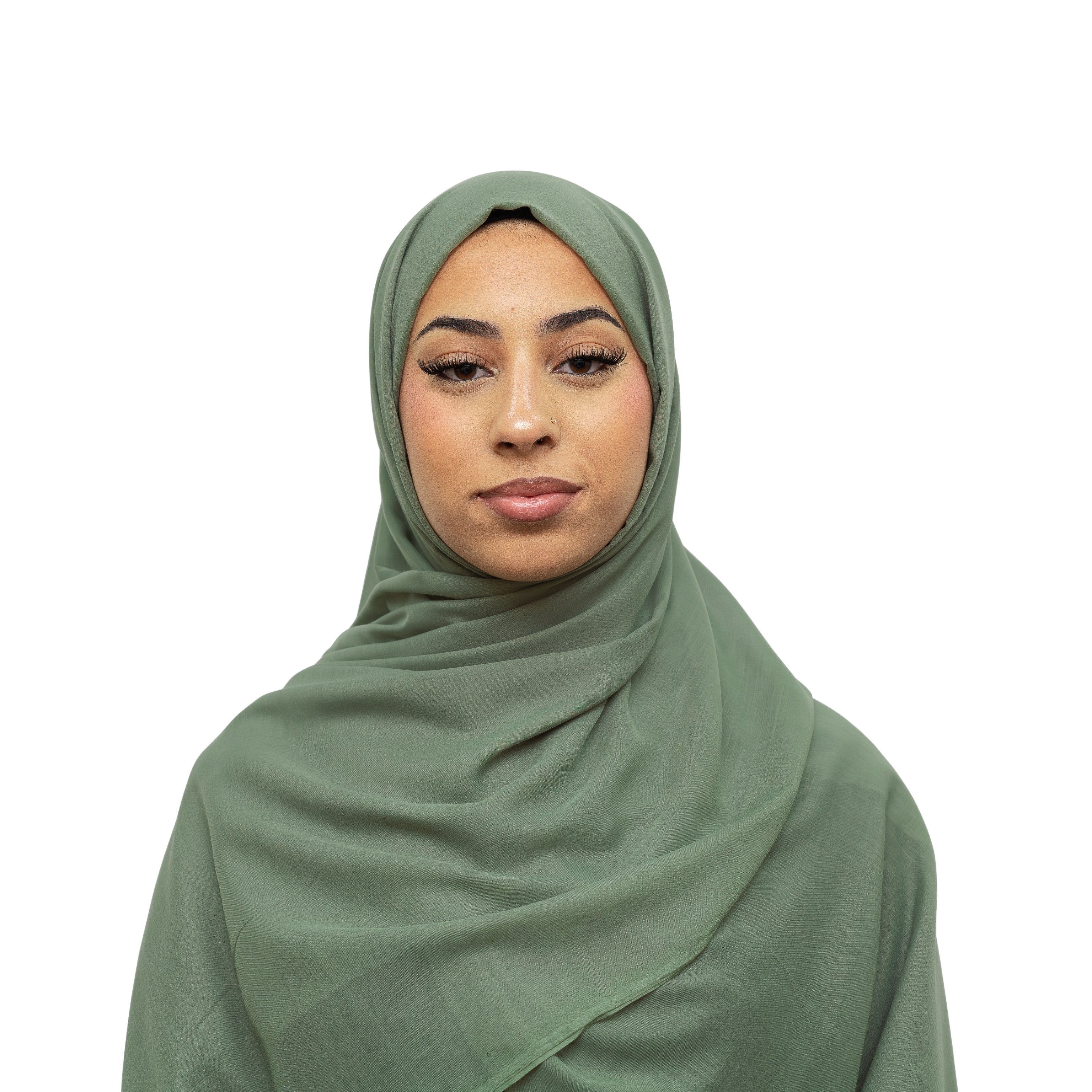 Exclusive Cotton Hijab Sage Green Col 109