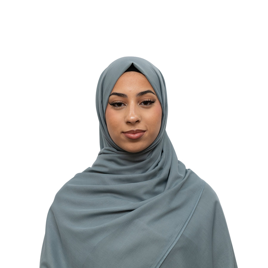 Exclusive Cotton Hijab Midnight Grey Col 81