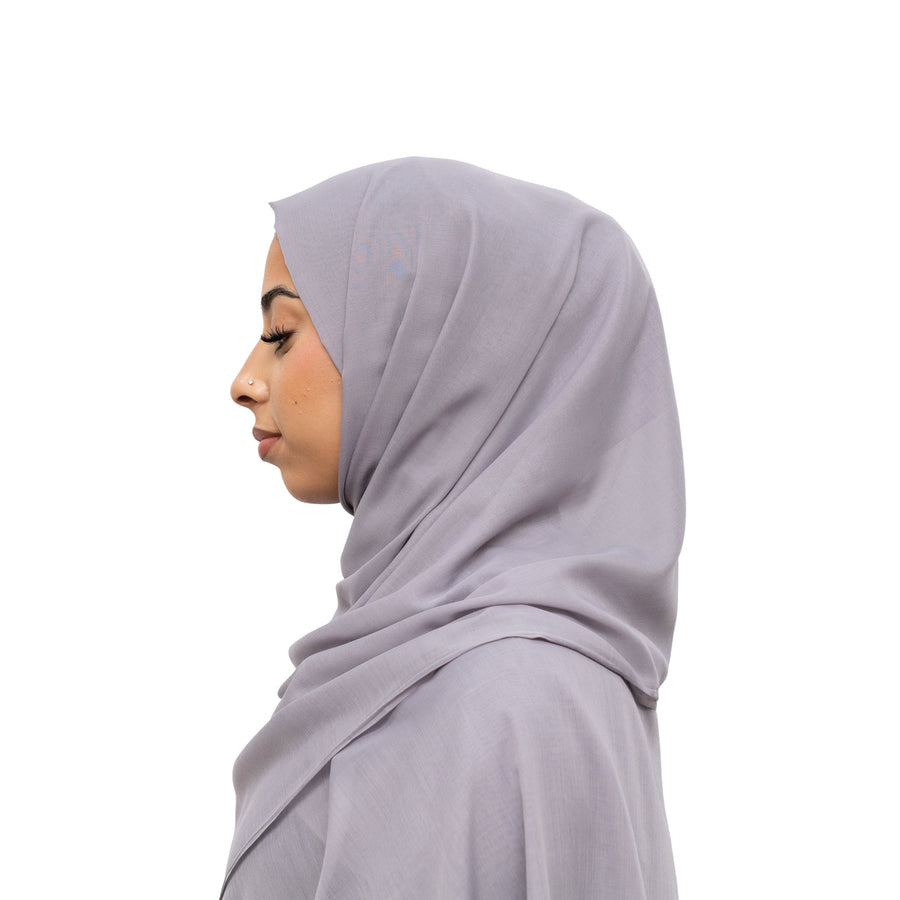 Exclusive Cotton Hijab Light Grey Col 52