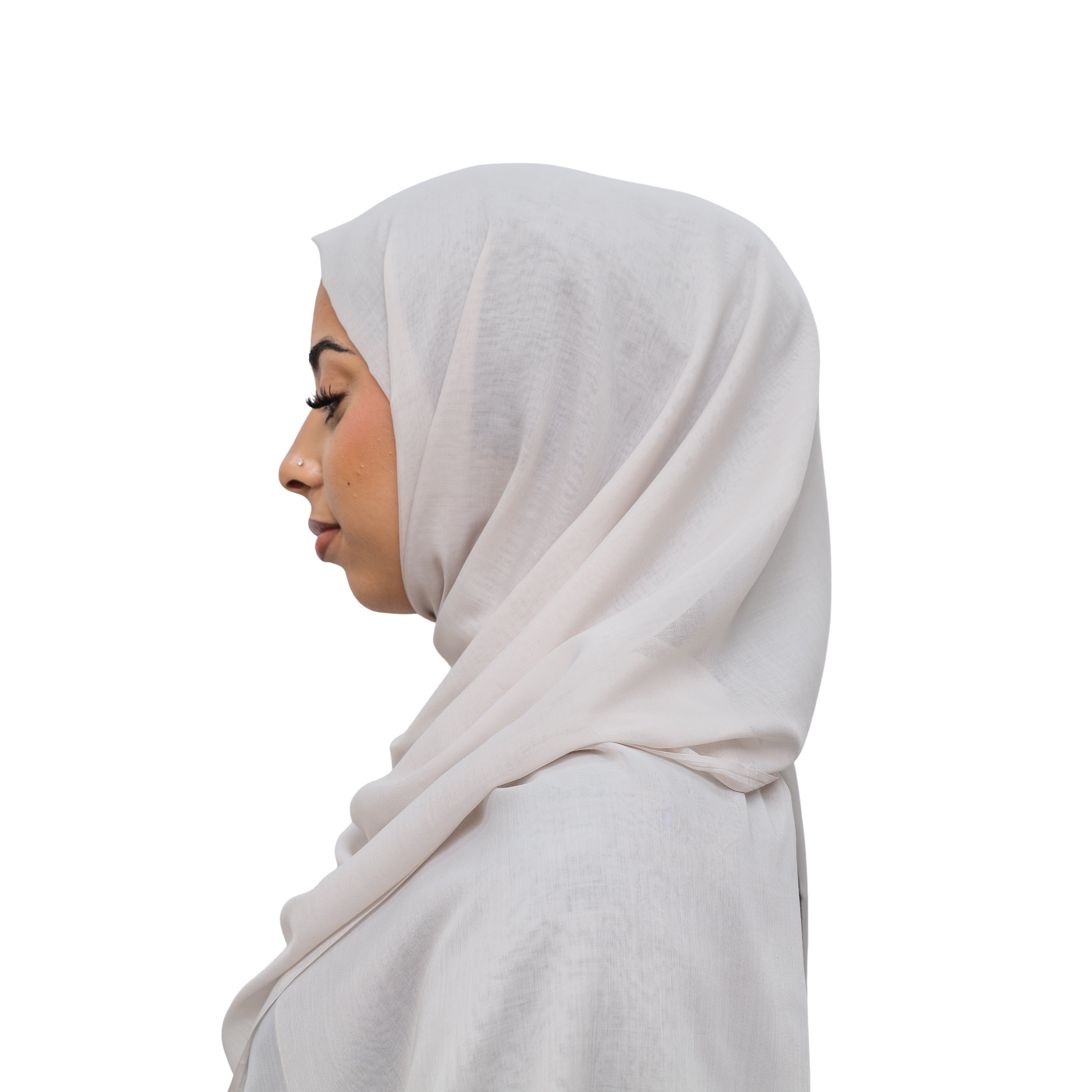Exclusive Cotton Hijab Ivory Col 102