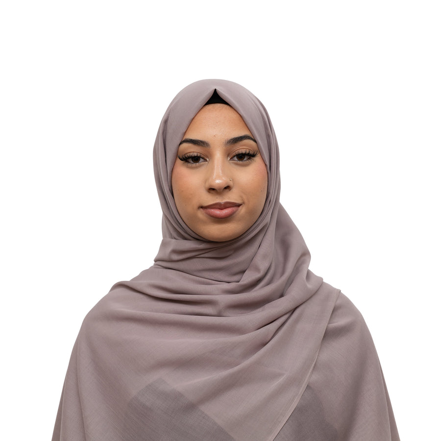 Exclusive Cotton Hijab Dark Mink Col 5