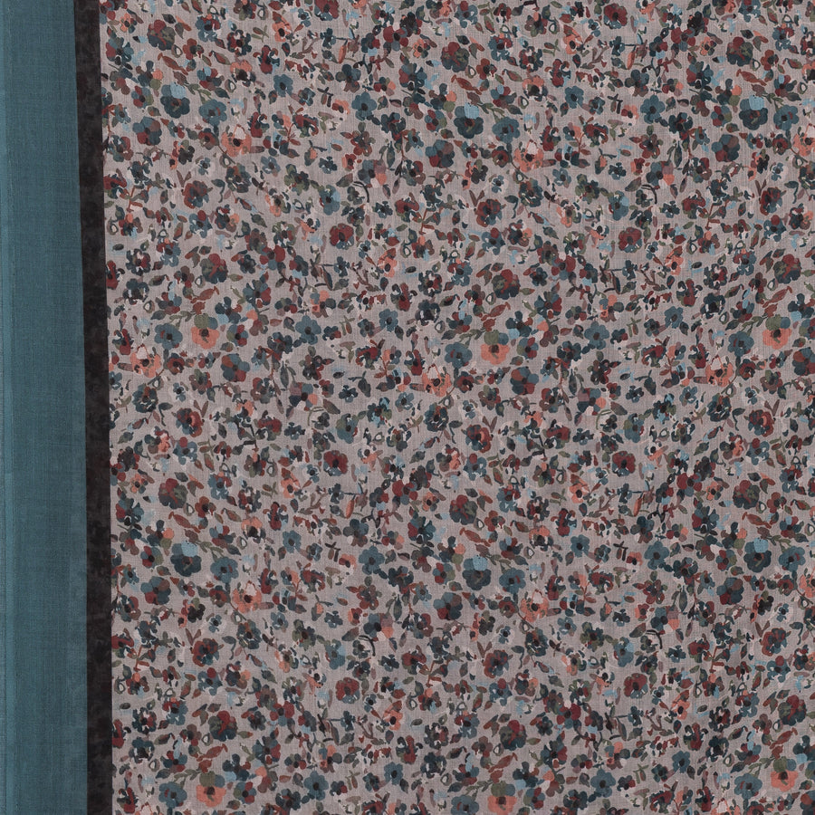 Exclusive Cotton Print Hijab Floral Black Green Col 17