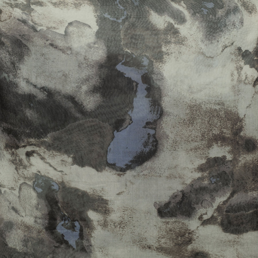 Watercolor Smooth Modal Hijab Blue Brown