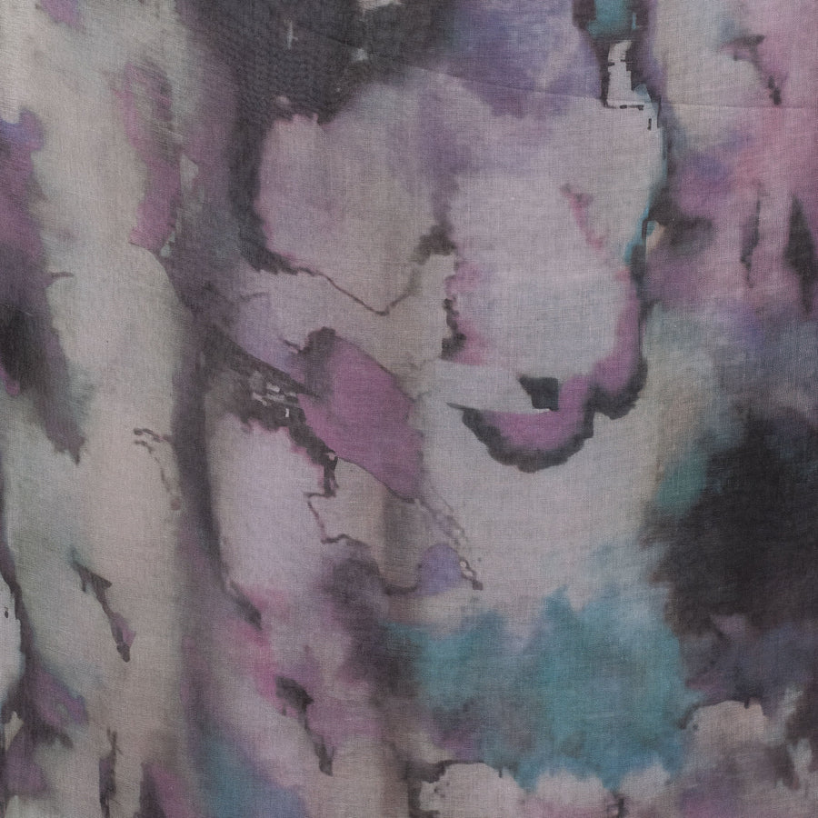 Watercolor Sharp Modal Hijab Lilac Blue